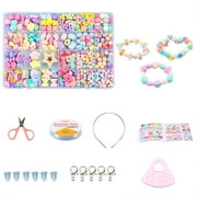 pdqouc Surprise Jewelry Gifts DIY Jewelry Making Craft Kit Colorful Bead Set for Little Girls Sleepover \u0026 Weekend Activity Make Bracelets Sister Gift for Kids Age 5 6 7 8